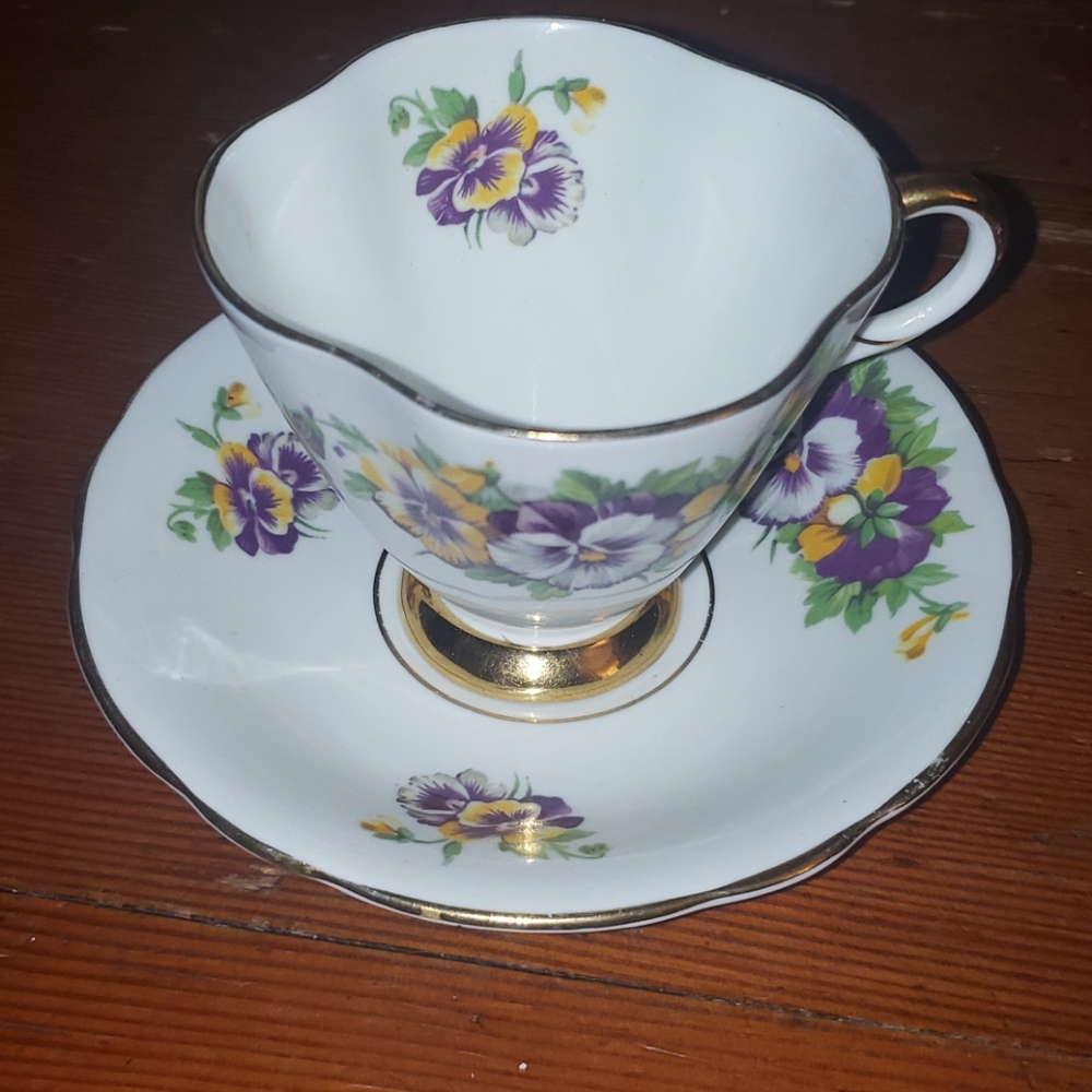 Clarence bone china cup and saucer